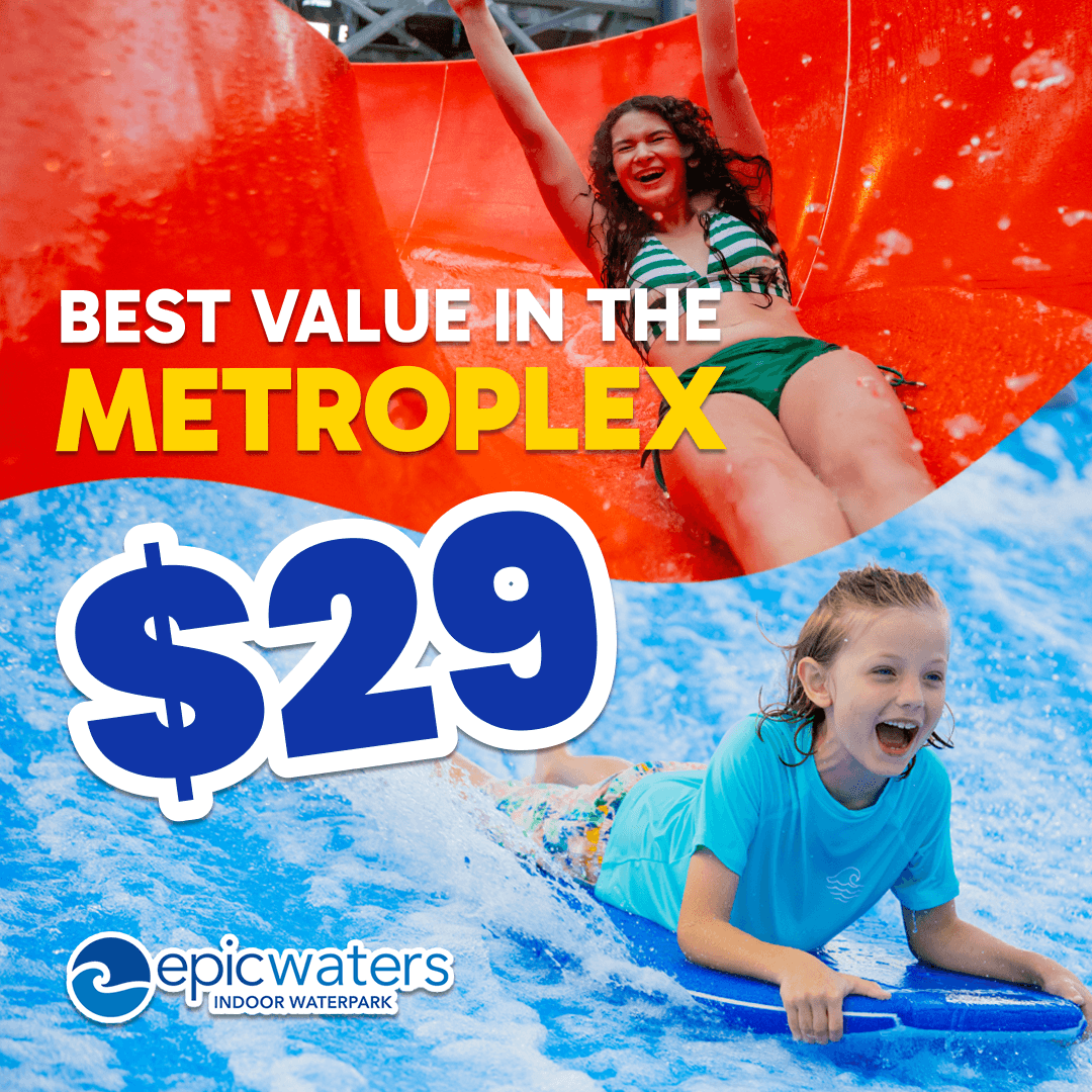 $29 tix ad 3 square at Epic Waters